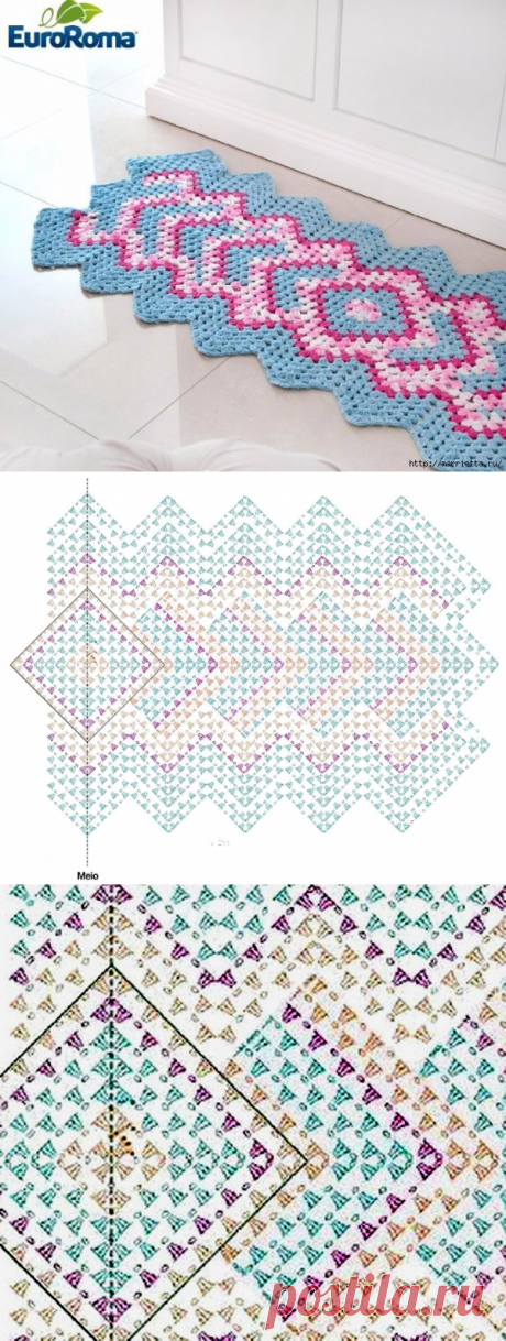 Дорожка из бабушкиных квадратов