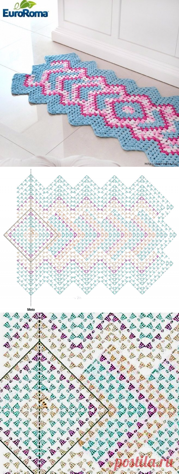 Дорожка из бабушкиных квадратов