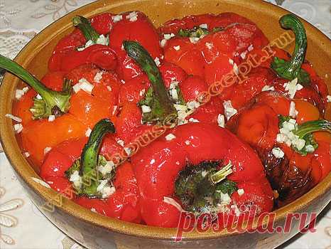 Перец болгарский жаренный с чесноком