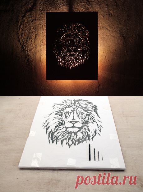 DIY Plywood Art Board Using A Drill - Shelterness
