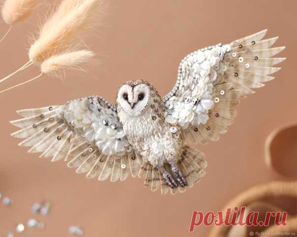 #ff_Bird #fly_fenix
Брошь - сипуха летящая 
