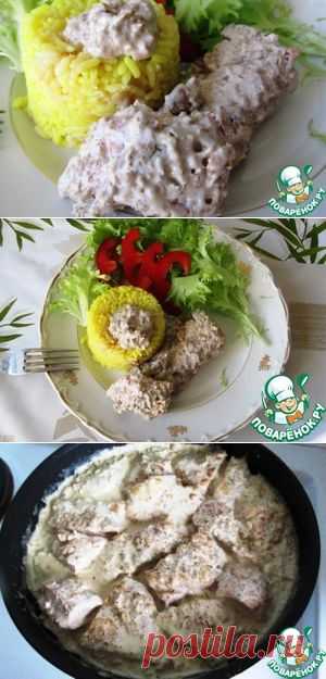 "А-ля чкмерули" из куриной грудки - кулинарный рецепт