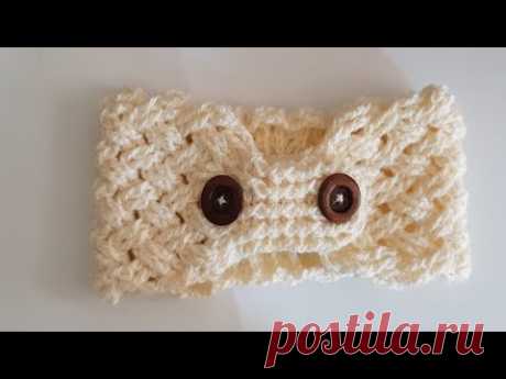 Banda - diadema a crochet - tejido a Ganchillo - tutorial paso a paso