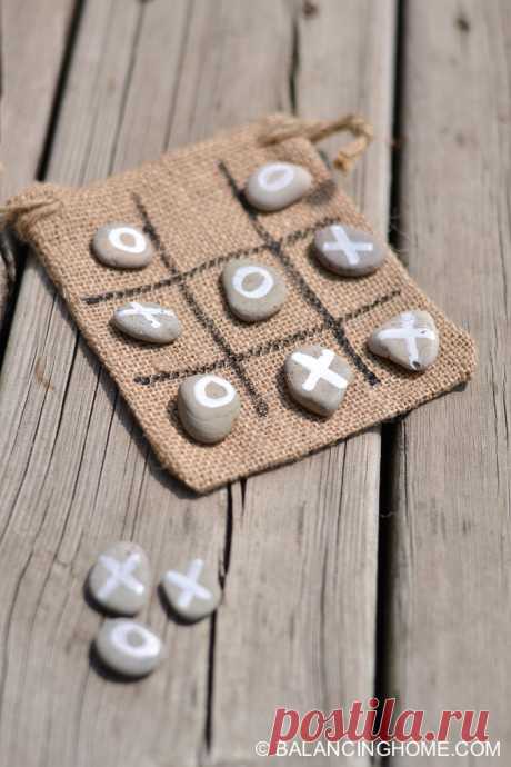 Tic Tac Toe Rocks Activity or Gift - Balancing Home