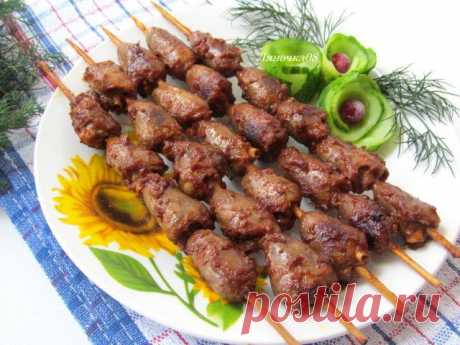 Шашлычки из куриных сердечек (подходит для диеты Дюкан)
