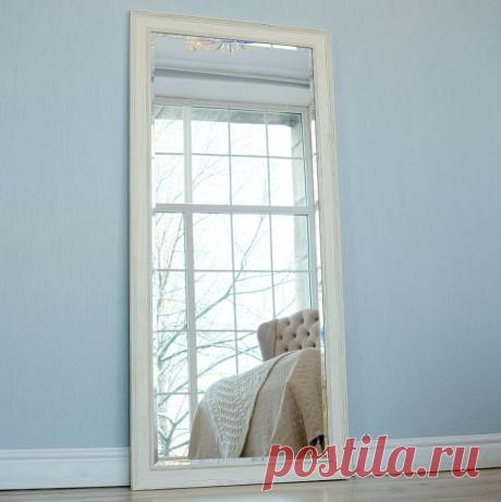 Зеркало в стиле прованс напольное белого цвета «Nizz» купить по цене 20 840 руб. в Москве — интернет магазин chudo-magazin.ru