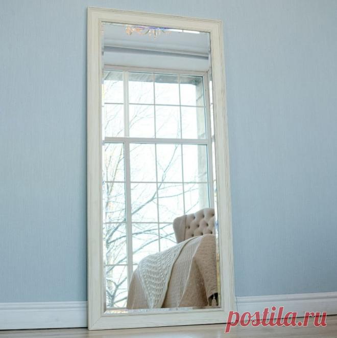 Зеркало в стиле прованс напольное белого цвета «Nizz» купить по цене 20 840 руб. в Москве — интернет магазин chudo-magazin.ru