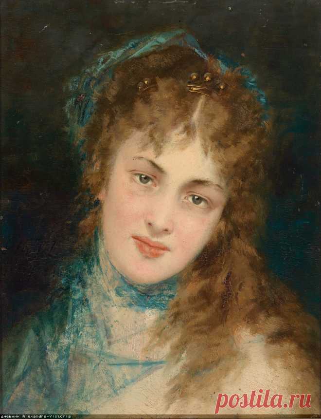 АукционноЖенскоОбразное... Конрад Кизель/Conrad Kiesel (German 1846-1921)... Ах, эти женские глаза, Ах, это таинство вселенной...