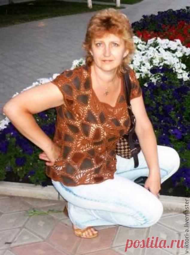 Оригинальный кожаный жилет.Вяжем эксклюзивную вещь. - Ярмарка Мастеров - ручная работа, handmade