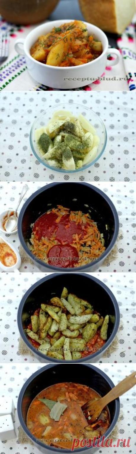 Тушеный в мультиварке картофель – рецепт с фото