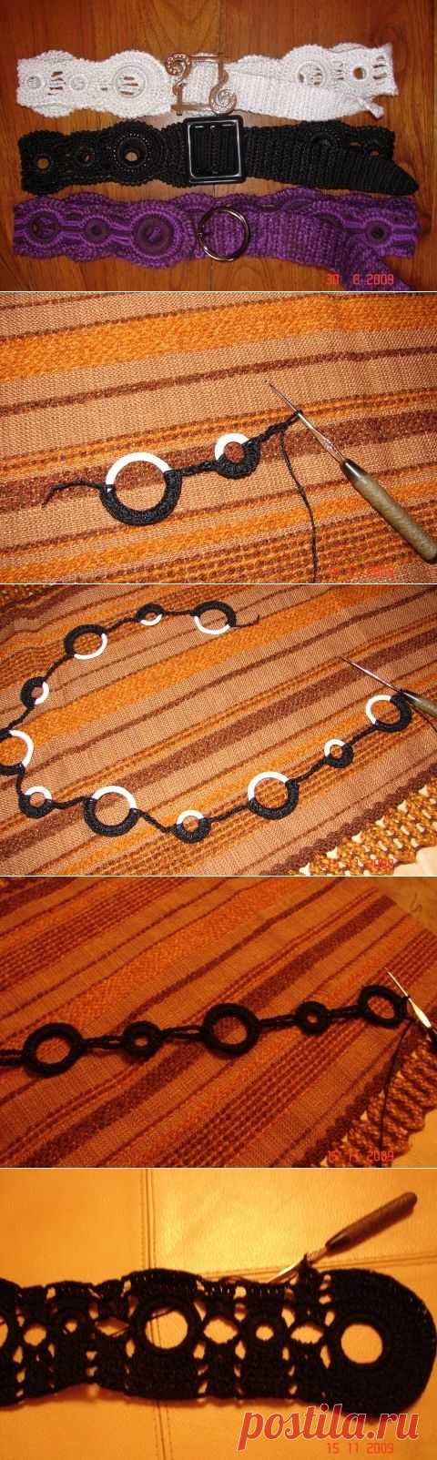 Вязание крючком пояса – Мастер Класс
