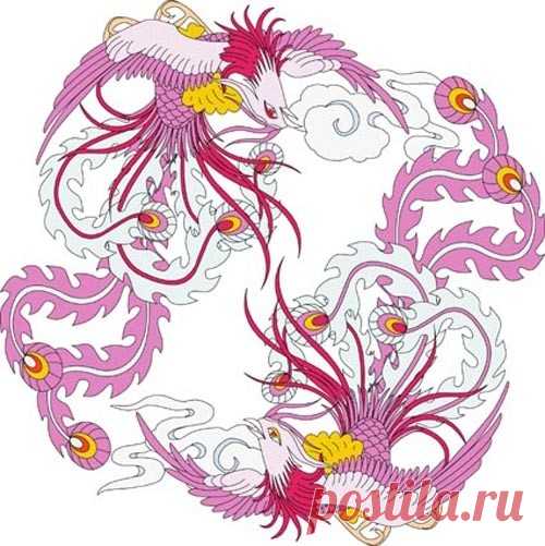 Коллекция картинок: Цветные шаблоны для росписи в китайском стиле