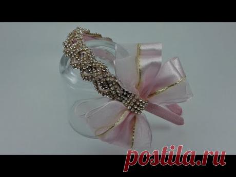 Tiara com trançado de manta de strass || DIY-PAP