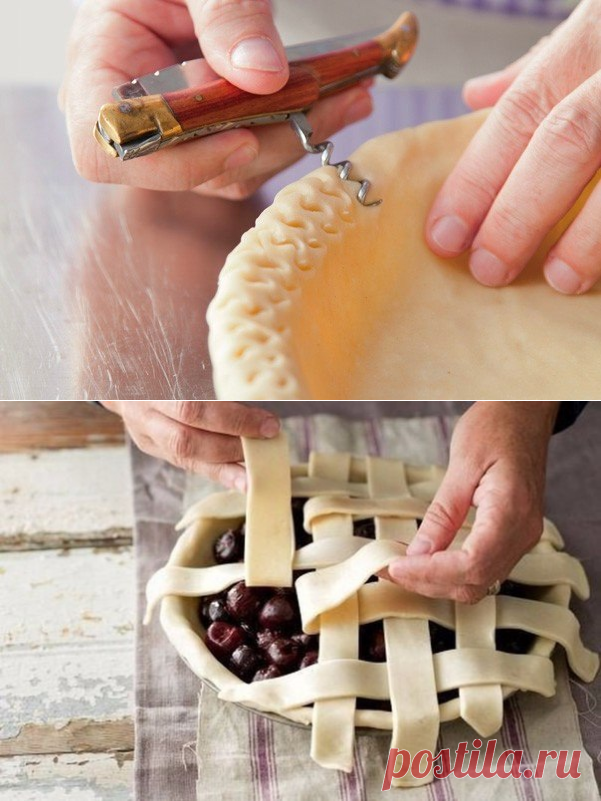 Красивое украшение пирогов. / Свежие рецепты