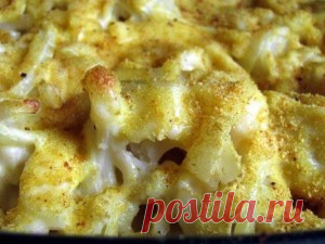 Цветная капуста под сырным соусом