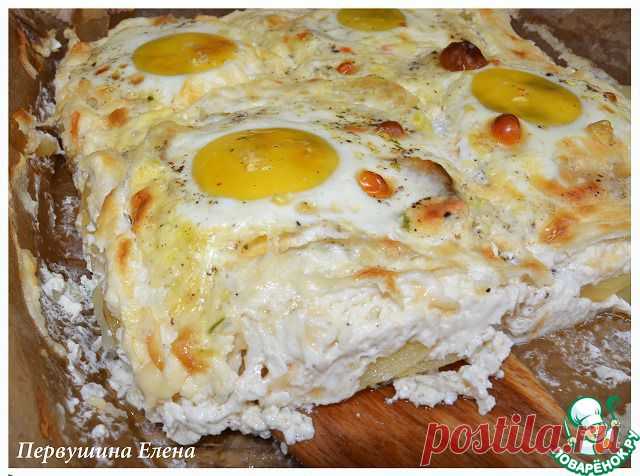 Картофельная запеканка с яйцами буланжер.
