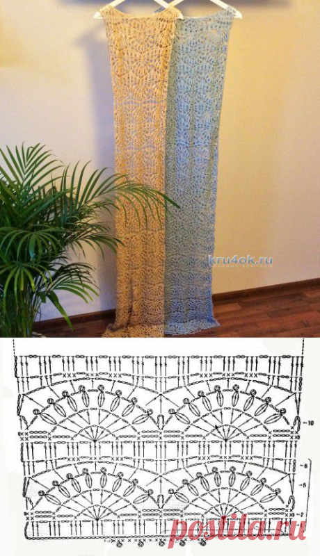 Вязаное крючком платье — работа Алины - вязание крючком на kru4ok.ru