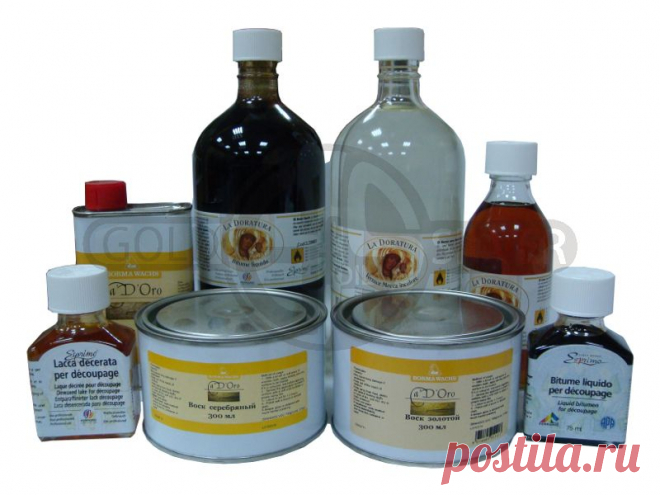 Лак для потали, битумный воск, античный битум для золочения ― Goldsilverfoil