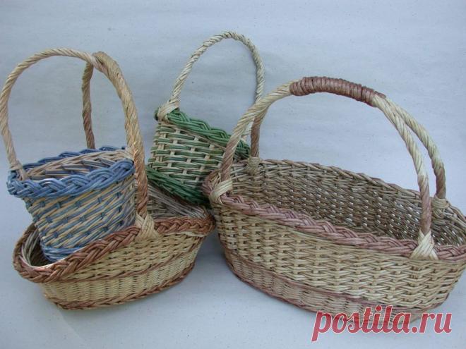 Еще корзинки из газет.Подробный МК