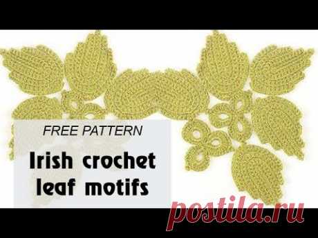 Irish crochet leaf motifs - Free crochet pattern