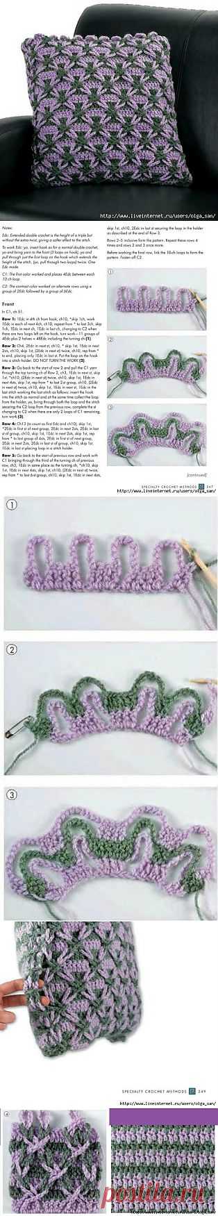 Интересная идея узора крючком.