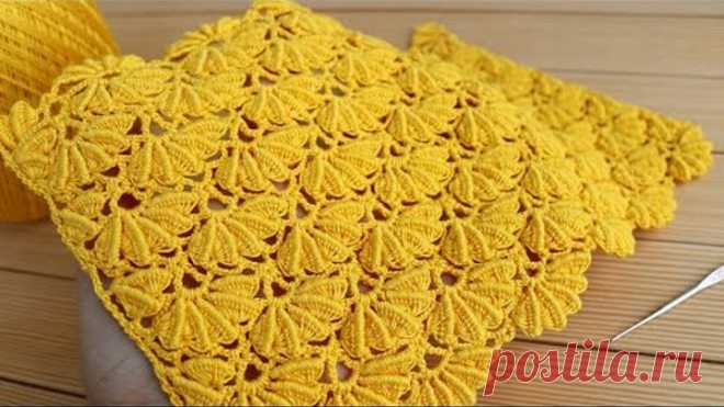 Красивый УЗОР КРЮЧКОМ для платья ВЯЗАНИЕ для начинающих Easy to Crochet Tape Lace openwork pattern