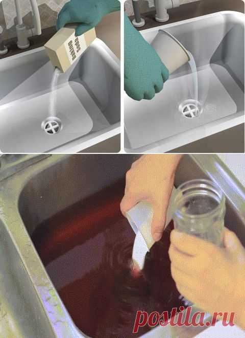 Прочистка кухонной раковины за 5 секунд | Делаем сами