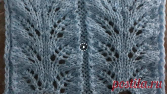 "Ажурные веточки " .Узор спицами для  кардигана, джемпера, платья, жилета, палантина. Красивый ажурный узор спицами для женских изделий....