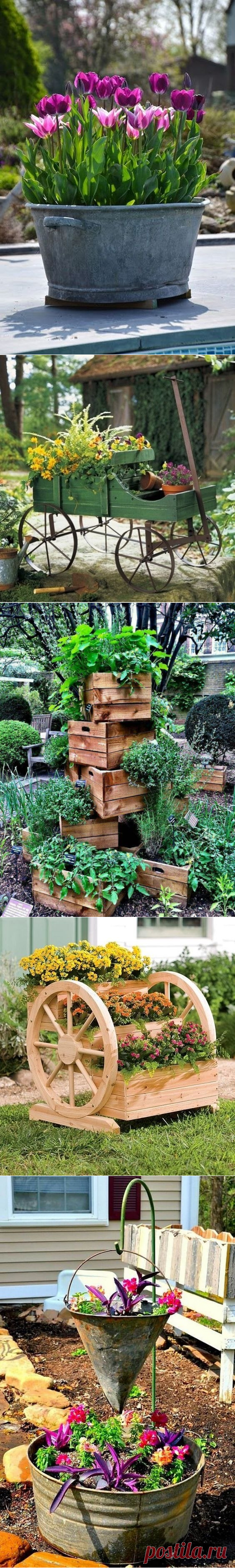 Идеи для дачи, сада. Garden Containers.