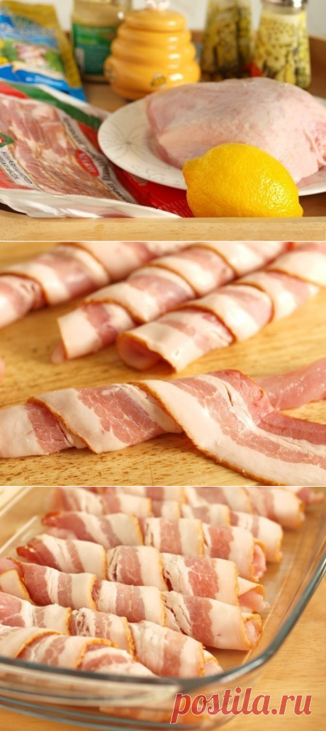 Как приготовить курица в беконе - рецепт, ингридиенты и фотографии