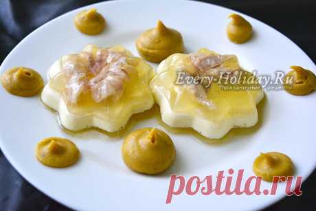 Заливное из курицы с желатином и майонезом: рецепт с фото пошагово