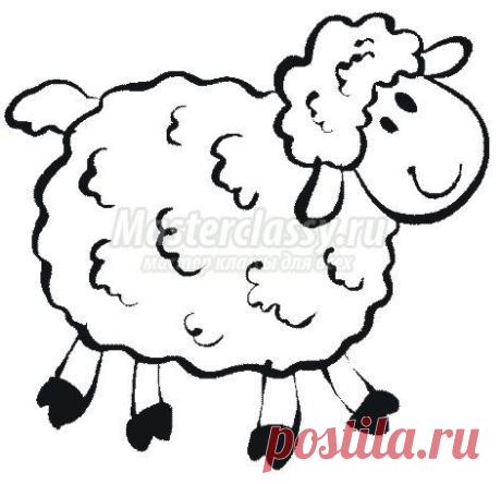 Аппликация «Овечка» из салфеток. Мастер класс с пошаговыми фото