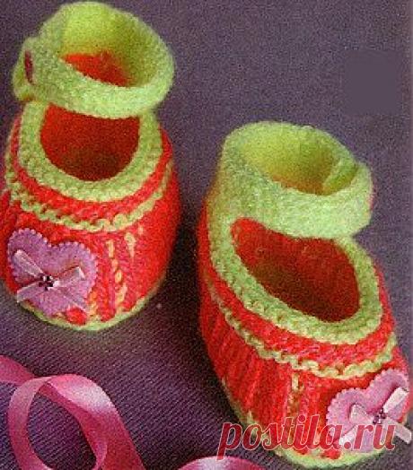 Вязаные балетки