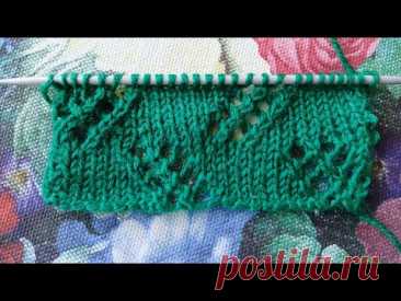 Ажурный узор! Легко запомнить ,а вязать ещё легче!#knitting