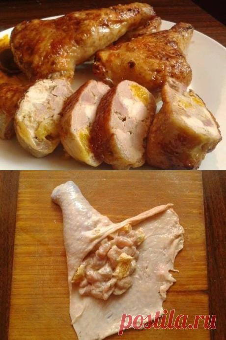 Фаршированные куриные окорочка