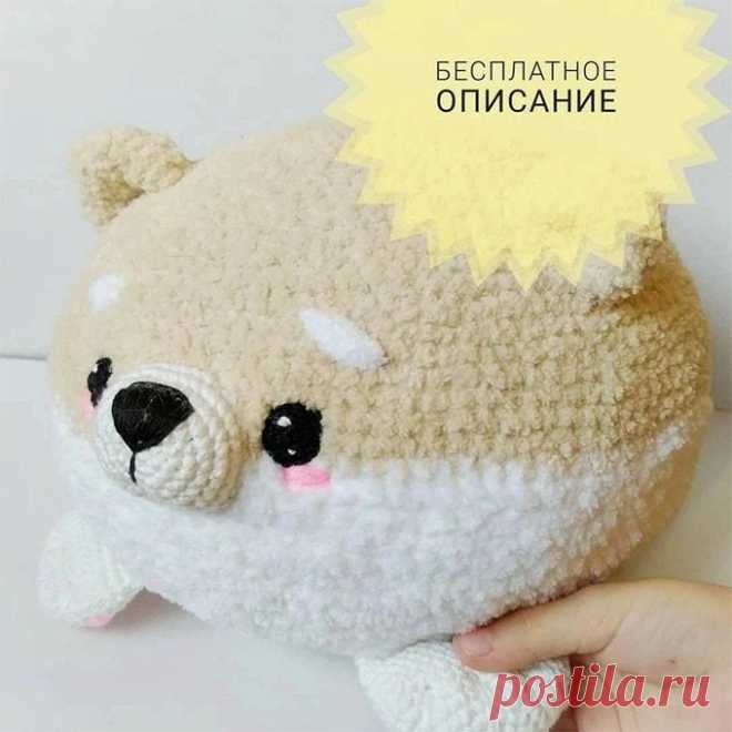 Подушка Собачка крючком. Амигуруми схемы и описания. Автор: @may_knitting | IRINELY.ART