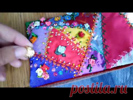 Книжечка-игольница, очень простой пошив.
