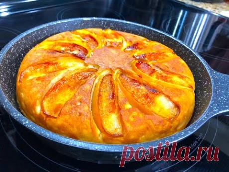 За 5 мин  ЯБЛОЧНЫЙ ПИРОГ на сковороде. Быстрый и Вкусный Завтрак!