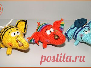 Вязаные радужные слоники - Ярмарка Мастеров - ручная работа, handmade