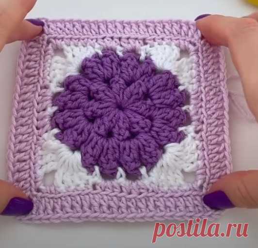ОЧЕНЬ ЛЕГКО СВЯЗАТЬ КРЮЧКОМ КВАДРАТ