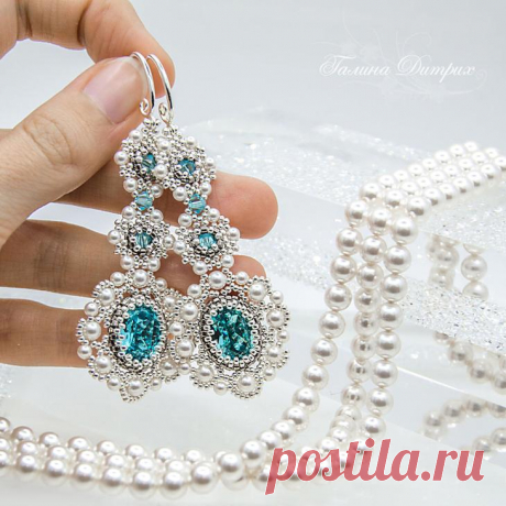 Создаем серьги «Жемчужные кружева»: два варианта воплощения
