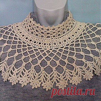 Мастер-класс. Ажурный воротник, связанный крючком