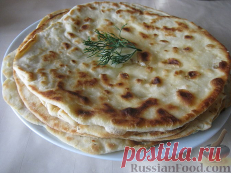 Рецепт: Лепешки, жаренные без дрожжей (казахская кухня)