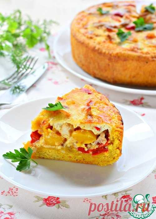 Пирог со сладким перцем и курицей - кулинарный рецепт