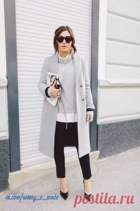 Образы с серым пальто