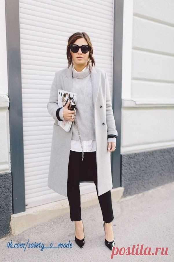 Образы с серым пальто