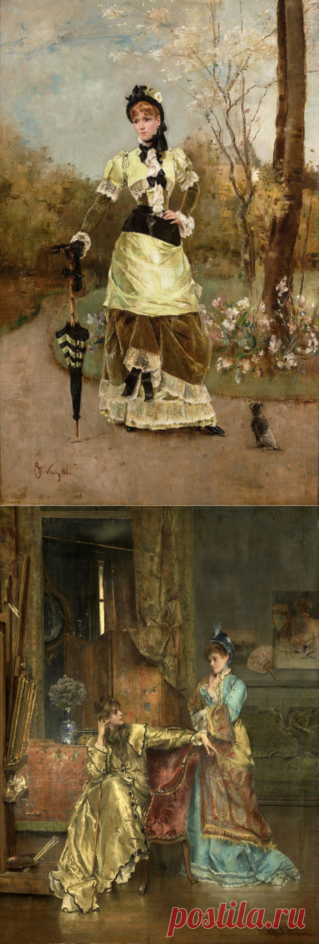 Художники Stevens: Младший брат Alfred Emile Leopold Stevens (Belgian, 1823-1906) — бельгийский художник академического направления. (часть-2)