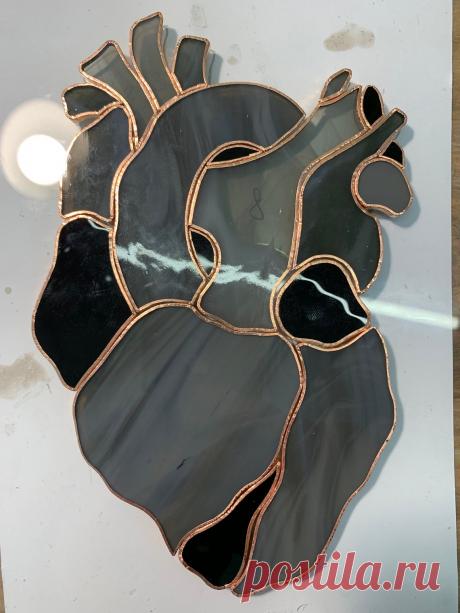 Vidrieras corazón anatómico Regalo de Navidad Vidrieras colgantes Vidrieras suncatcher Decoración de vidrio Suncatchers de corazón negro - Etsy Chile