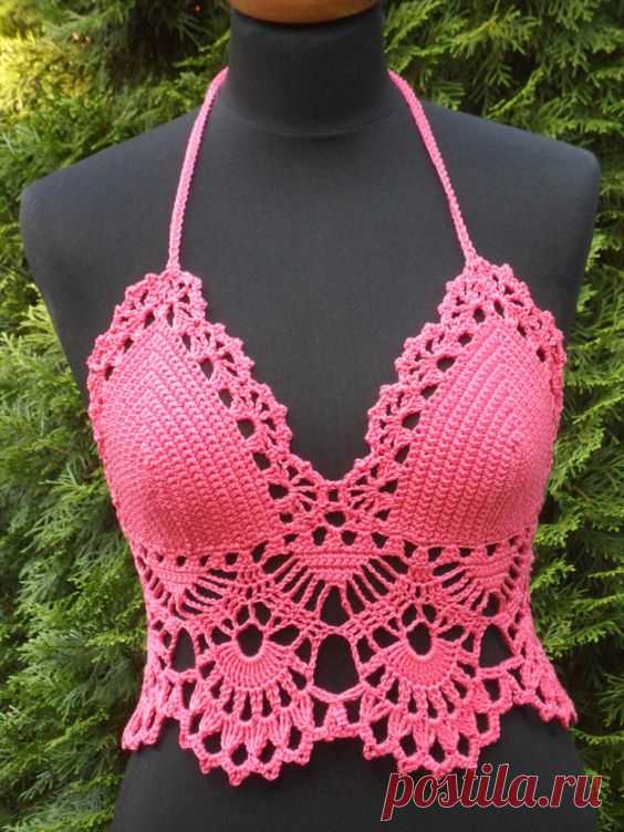 Women Bikini Crochet Bikini Sexy strawbery Crochet by Tanelly | Crochet/knit top vest
