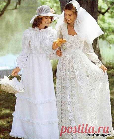 Вязаные свадебные платья / вяжем свадебные платья